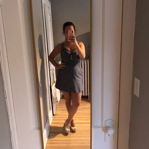 Target chambray dress with ruffles and pockets!